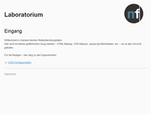 Tablet Screenshot of lab.mariofink.de